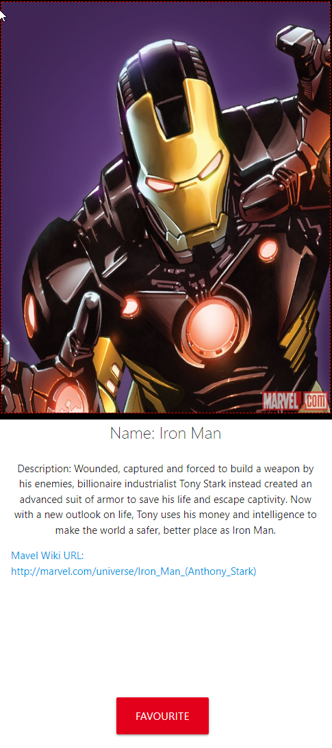 Marvel Project Landing Page